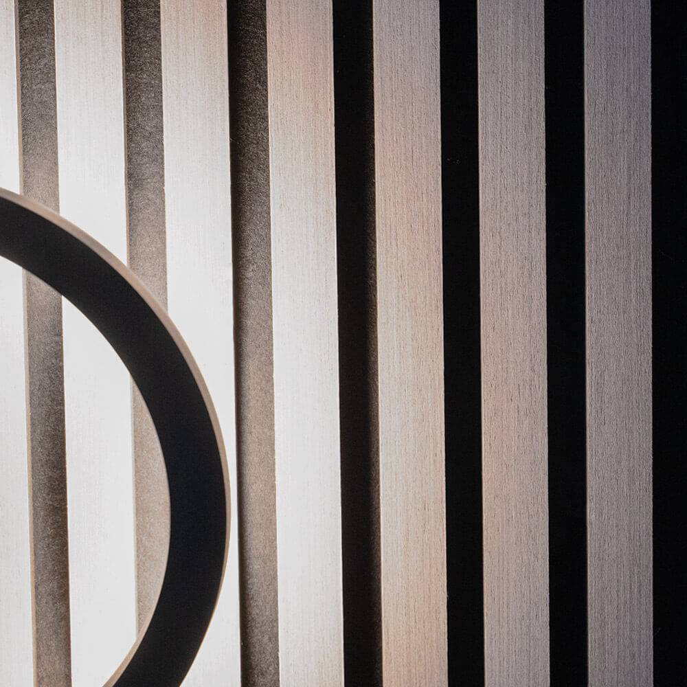 Home Deluxe - HOME DELUXE Panneau mural Panneau acoustique Grey Oak - 240 x 40 cm, 0,96 m²- | Panneaux muraux acoustiques, mur à lamelles, panneaux acoustiques - Image 5