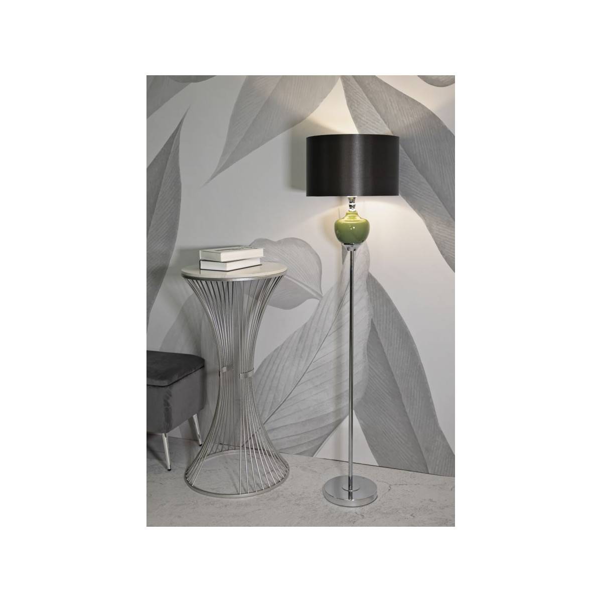 Lampadaire en Verre "Eva One" 160cm Vert & Noir - Image 6