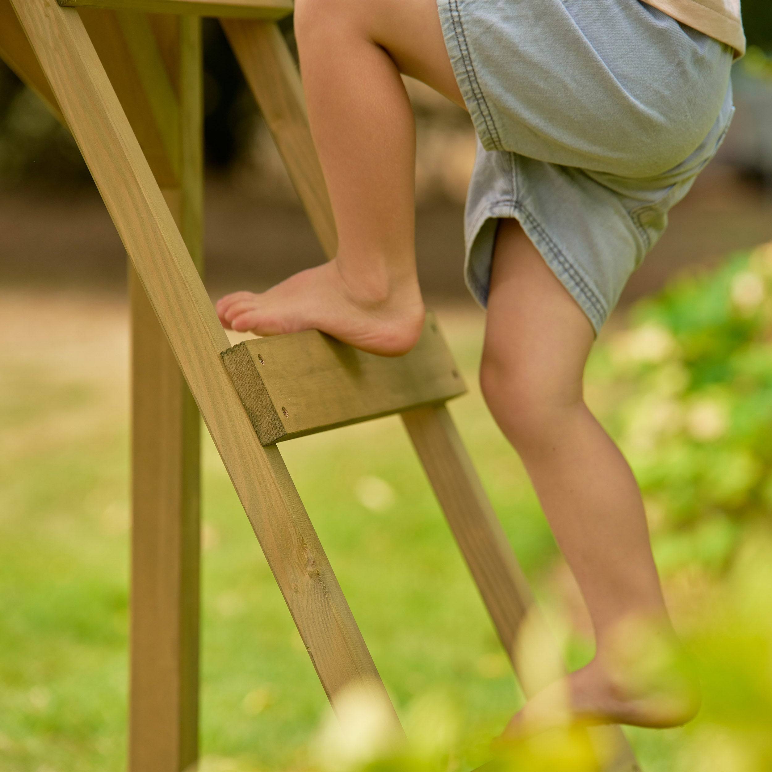 Maisonnette modulable sur pilotis avec balcon et glissière COQUELICOT en bois FSC® - Image 10