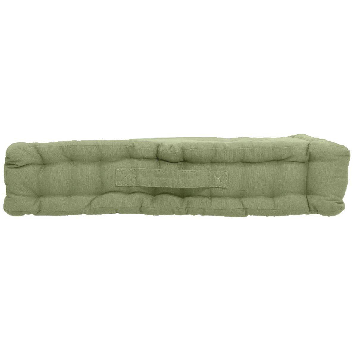 Enjoy Home - Coussin de Sol Uni "Panama" 50x50cm Vert Olive - Image 2