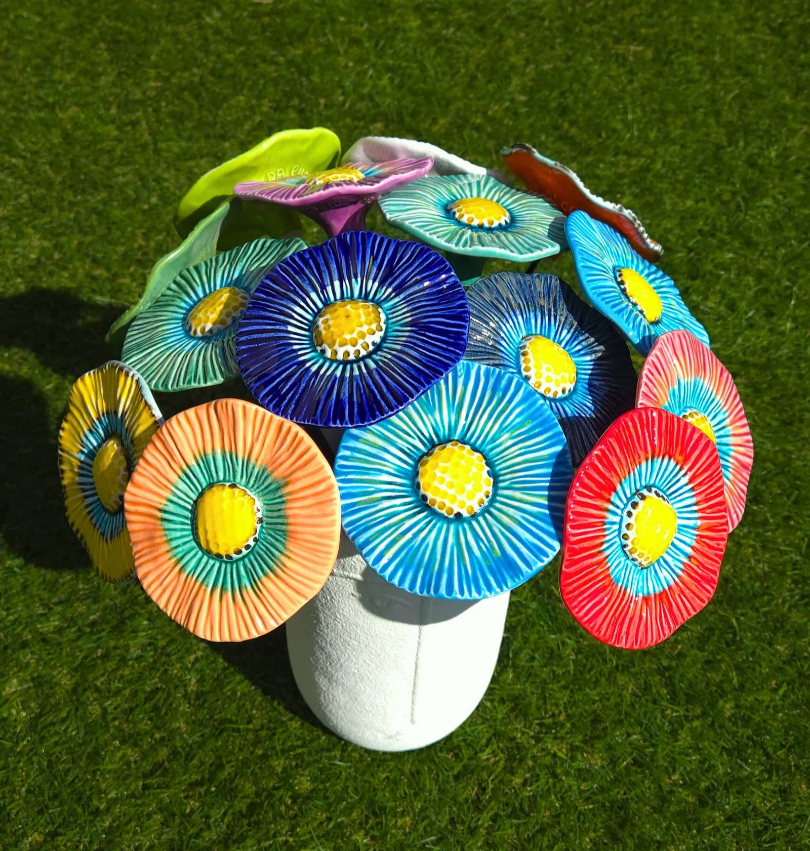 Fleur en céramique Uniflora — 008 · Vert turquoise - Image 2