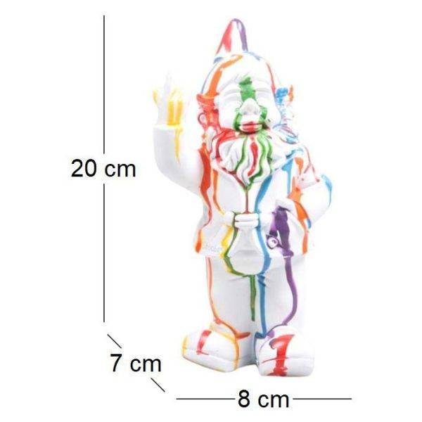 Stoobz - Nain de jardin en résine doigt d'honneur 7 x 8 x 20 cm Multicolore Stoobz - Image 3