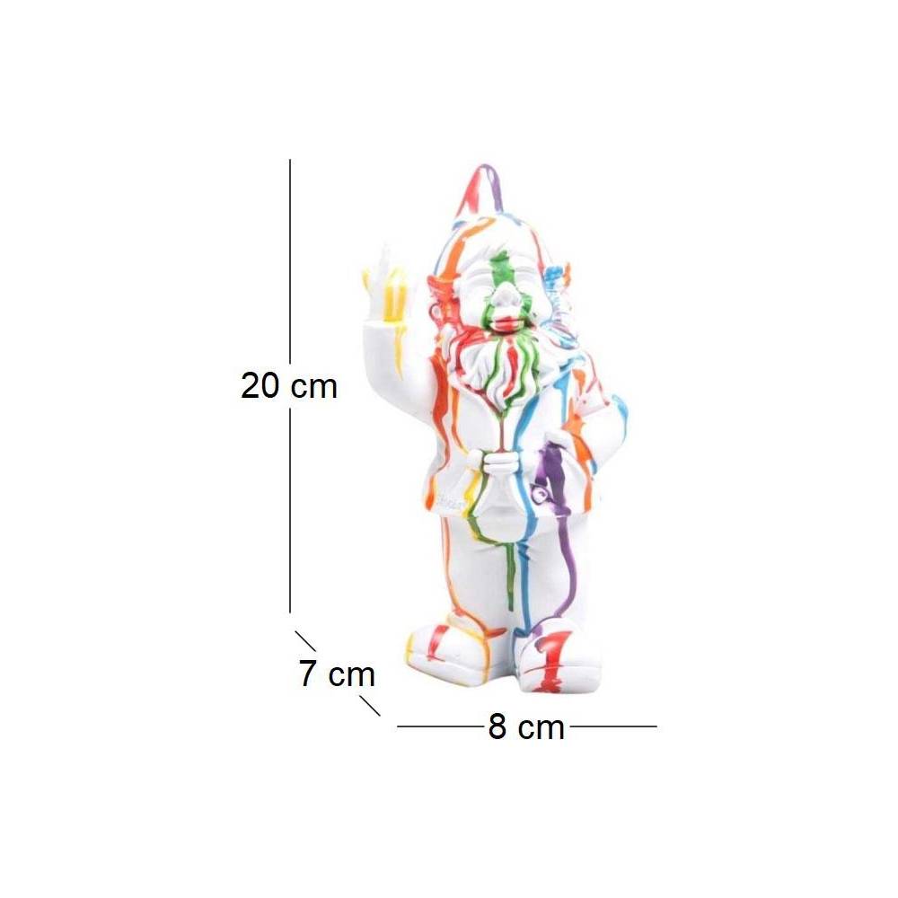 Stoobz - Nain de jardin en résine doigt d'honneur 7 x 8 x 20 cm Multicolore - Image 3