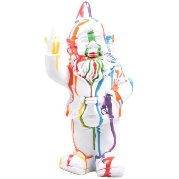Stoobz - Nain de jardin en résine doigt d'honneur 7 x 8 x 20 cm Multicolore Stoobz - Image 1