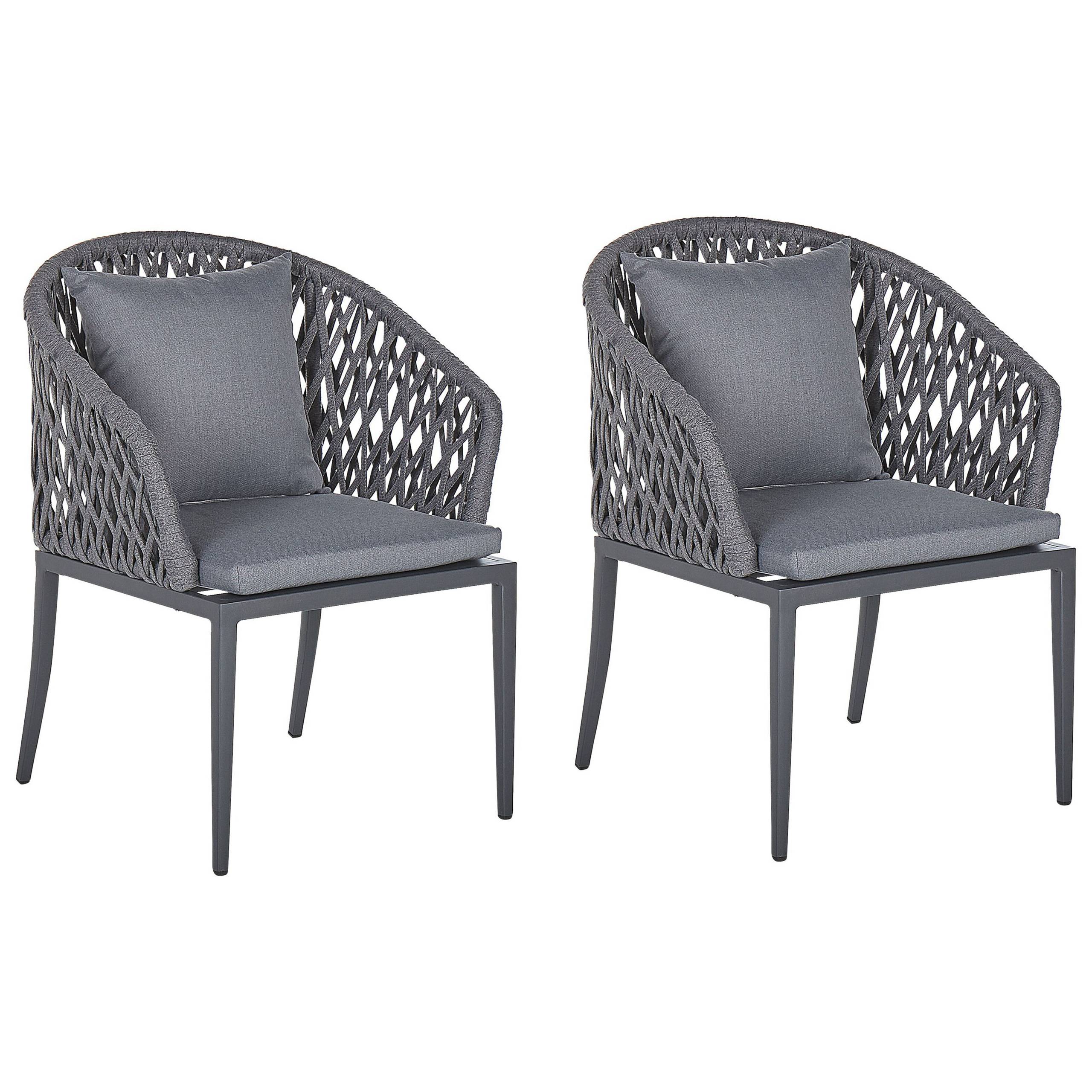 Beliani - Fauteuil Aluminium Gris LIPARI - Beliani - Image 2