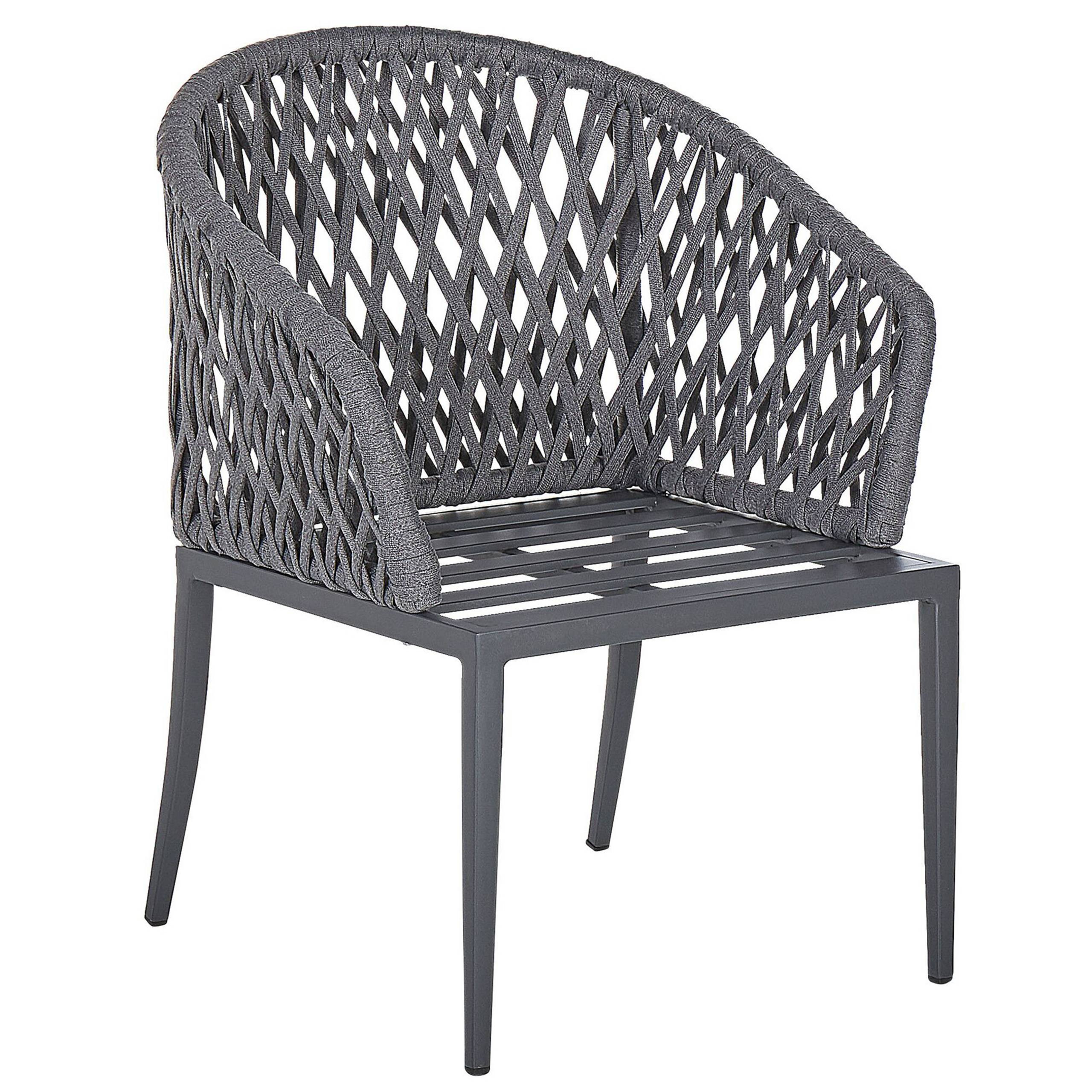 Beliani - Fauteuil Aluminium Gris LIPARI - Beliani - Image 4