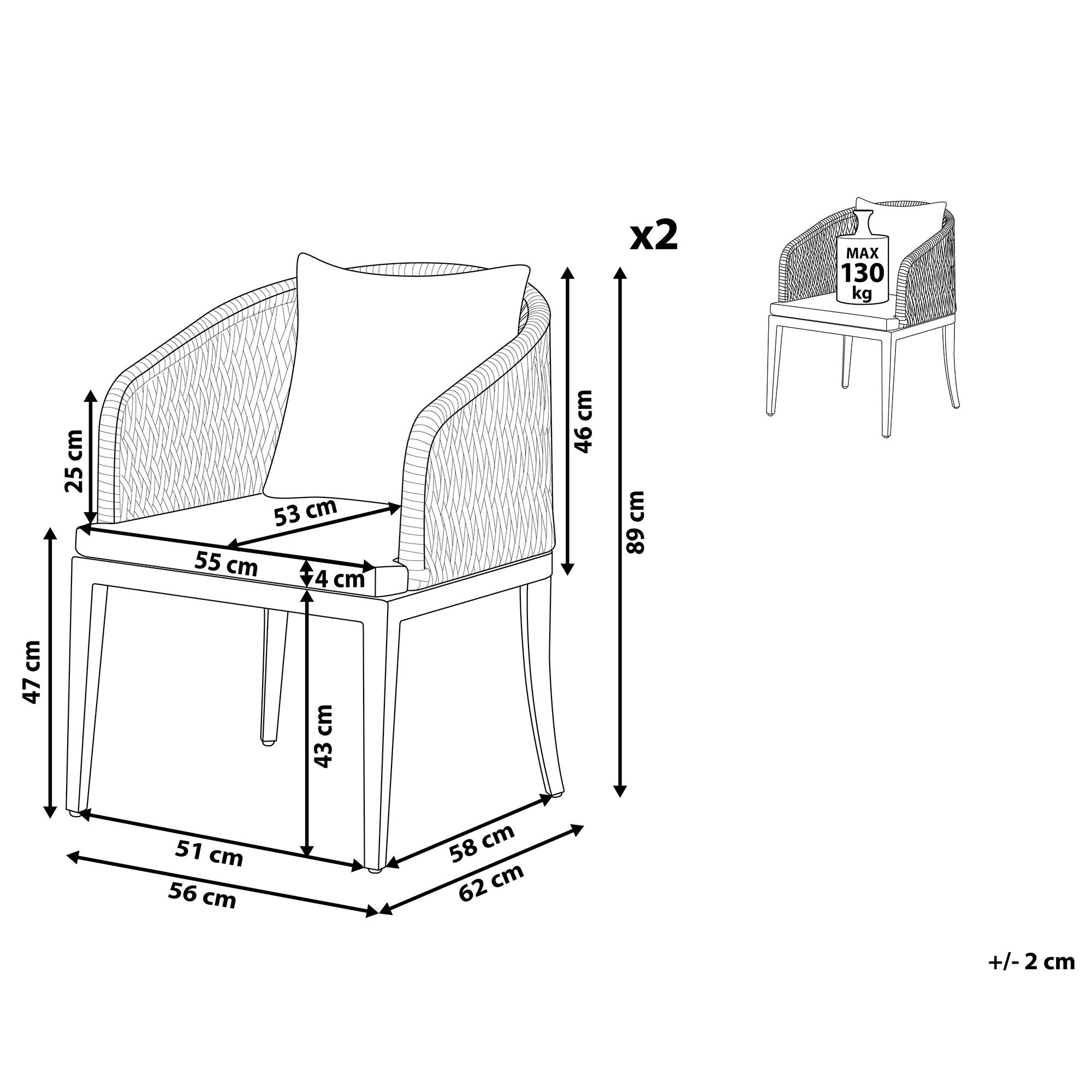 Beliani - Fauteuil Aluminium Gris LIPARI - Beliani - Image 3