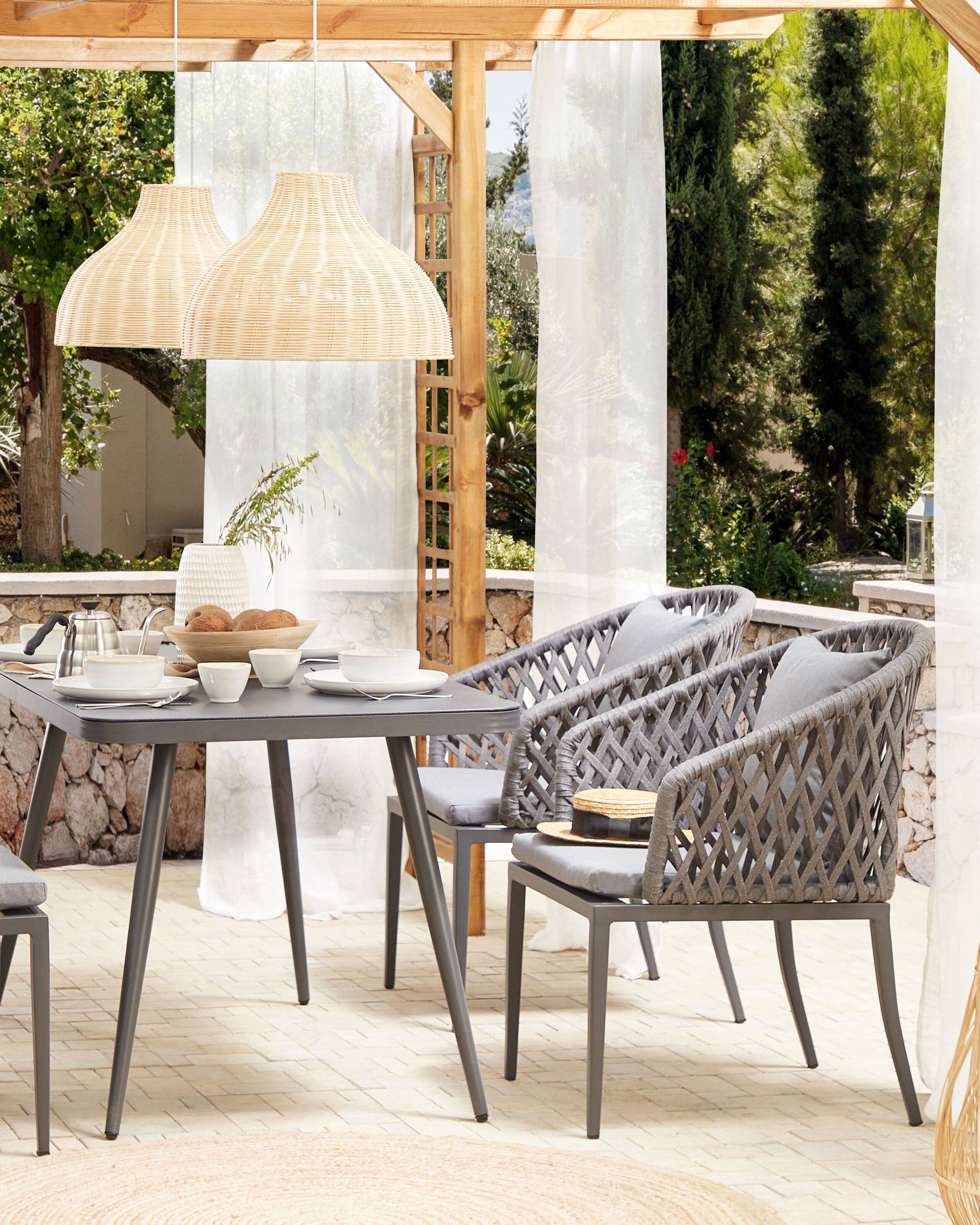 Beliani - Fauteuil Aluminium Gris LIPARI - Beliani