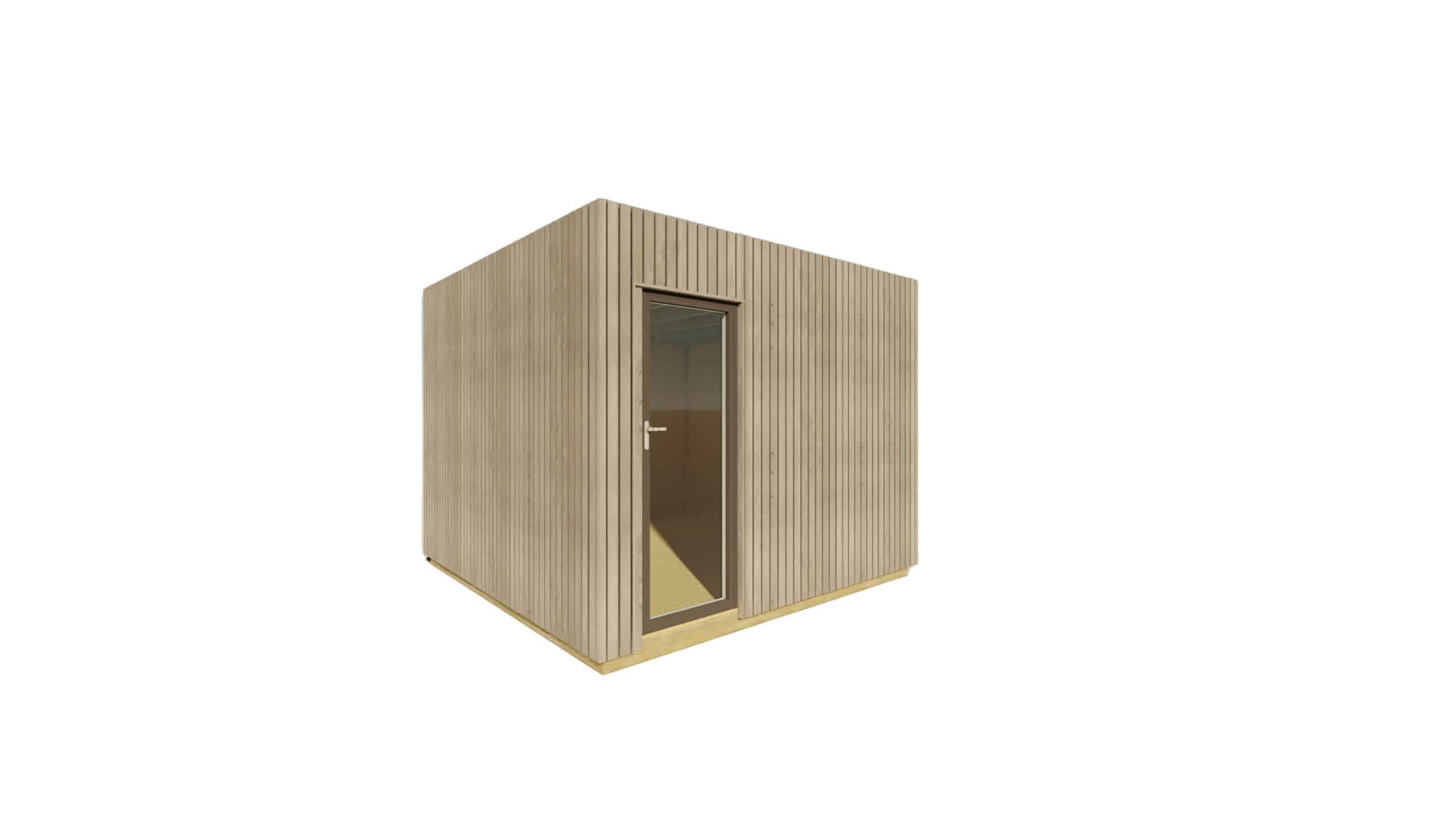 Sans Marque - STUDIO DE JARDIN / 11,8 m2 - 3,35 x 3,52m / Plancher isolé / Bardage Gris / Intérieur OSB / Livraison Gratuite / Studio Français - Image 6