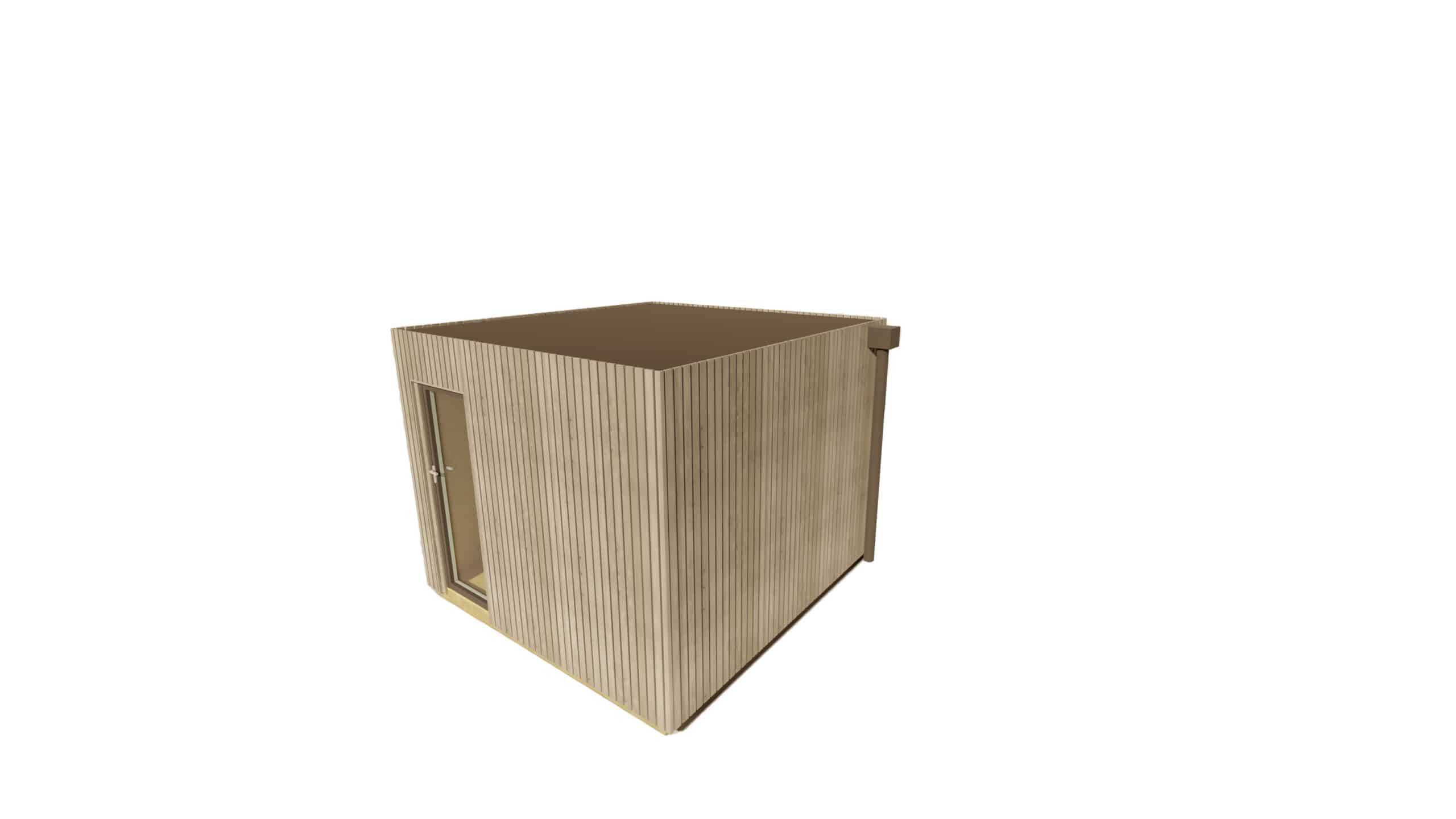 Sans Marque - STUDIO DE JARDIN / 11,8 m2 - 3,35 x 3,52m / Plancher isolé / Bardage Gris / Intérieur OSB / Livraison Gratuite / Studio Français - Image 7