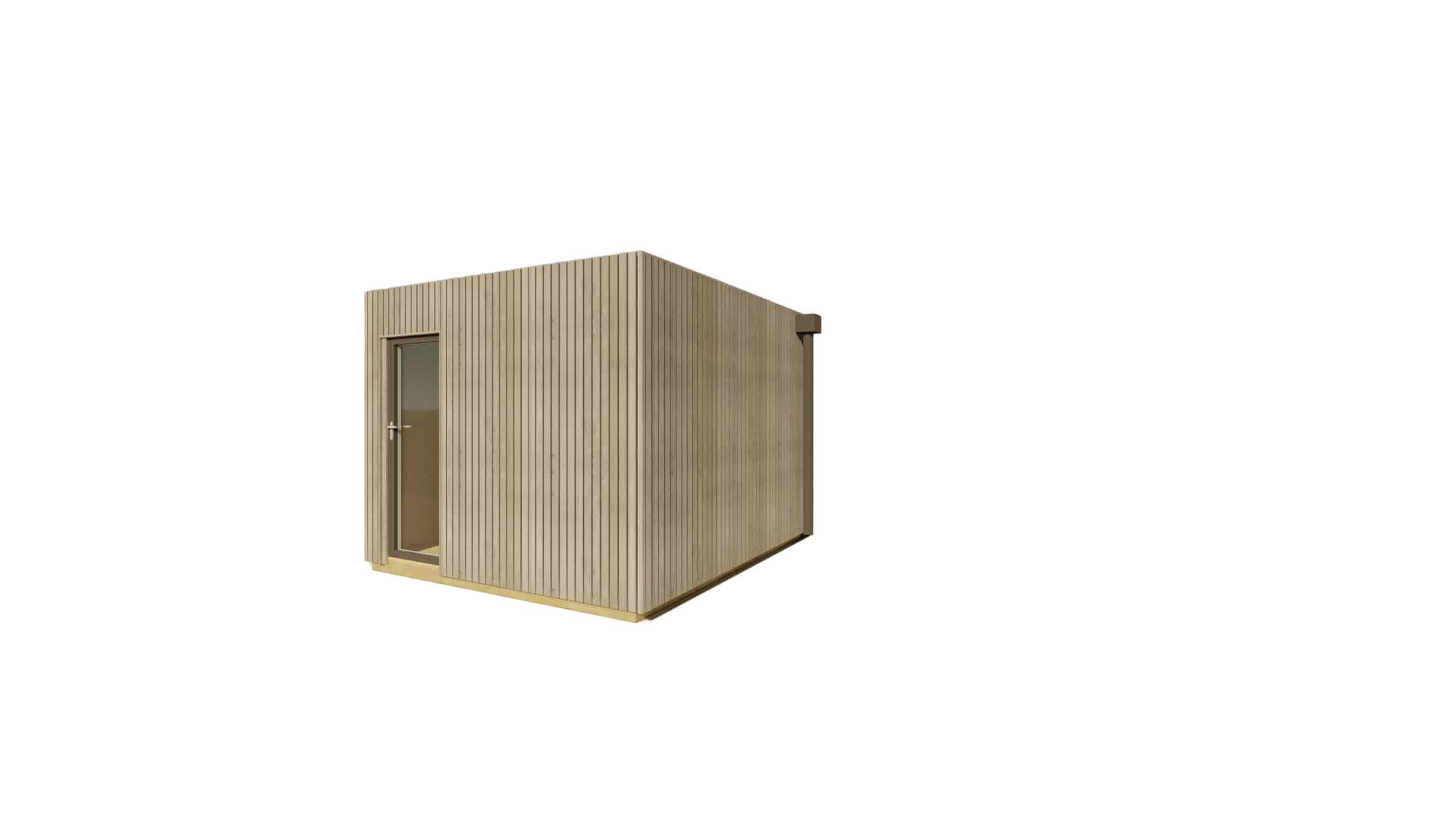 Sans Marque - STUDIO DE JARDIN / 11,8 m2 - 3,35 x 3,52m / Plancher isolé / Bardage Gris / Intérieur OSB / Livraison Gratuite / Studio Français - Image 2