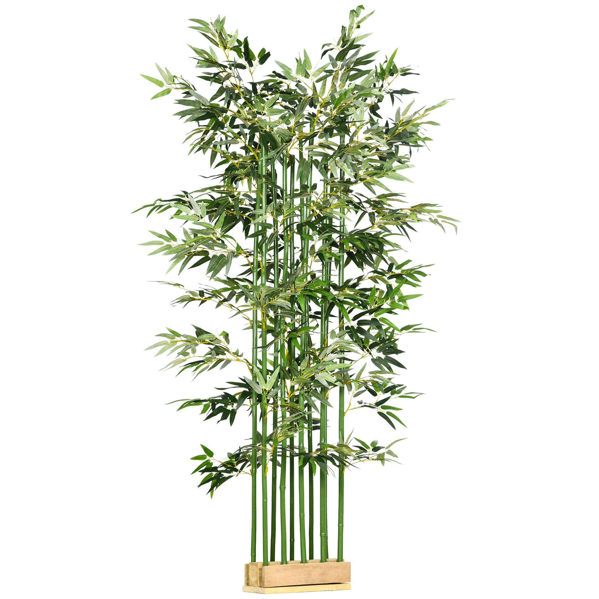 ComfortXL - Bambou artificiel en polyester et bambou 180 cm vert avec pot en pin pour salon ou bureau sans entretien - Image 10