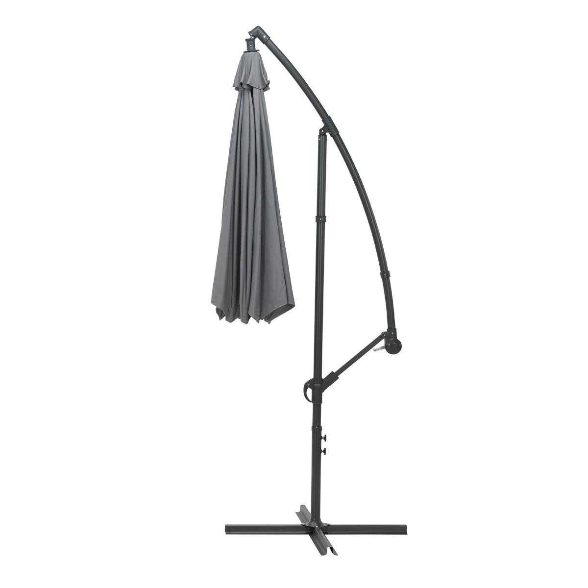 Garden Impressions - Parasol Athene avec pied en croix - Ø300 cm - voile gris clair - Image 4