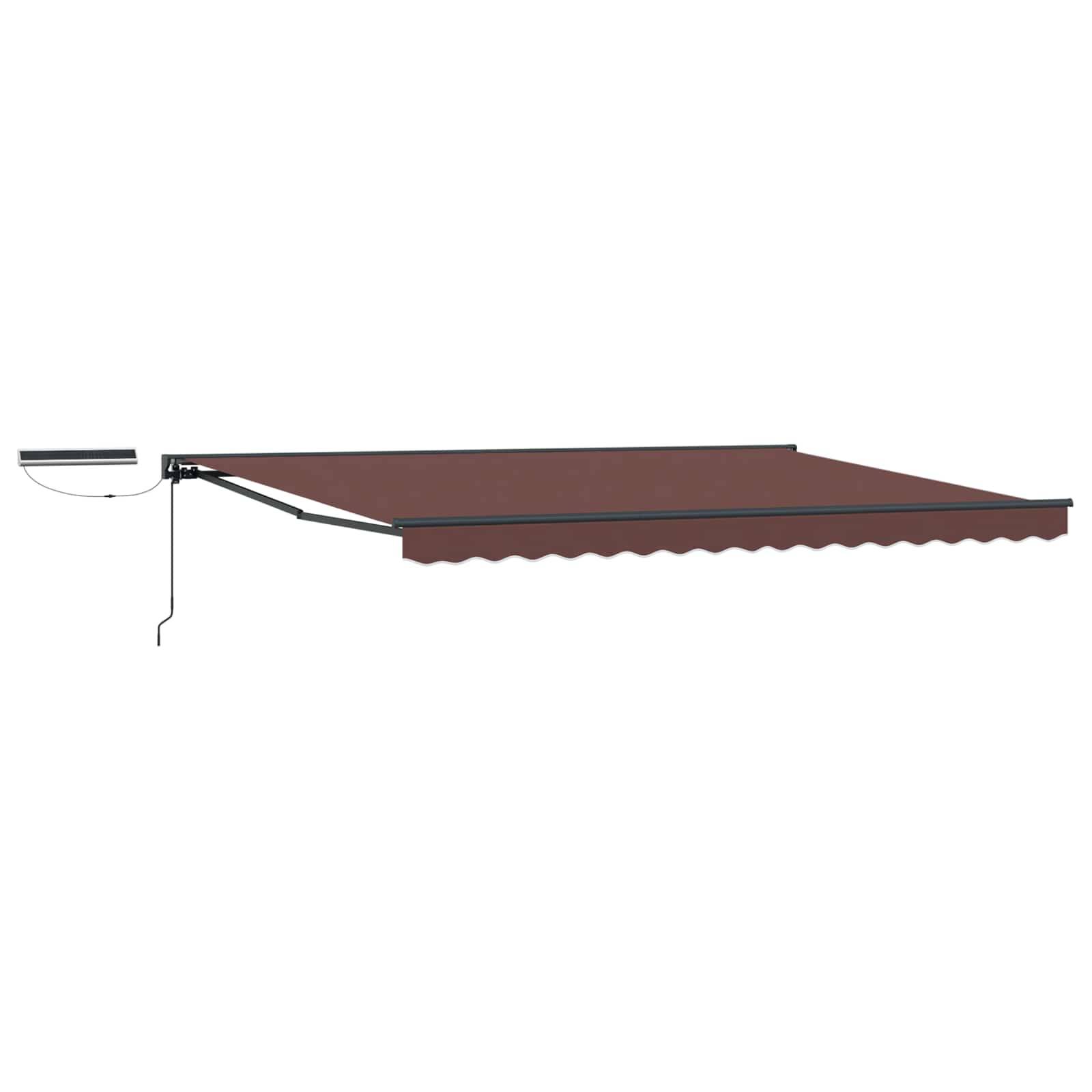 PANGIVO - Store rétractable électrique marron 4 × 3,5 m - PANGIVO - Image 1