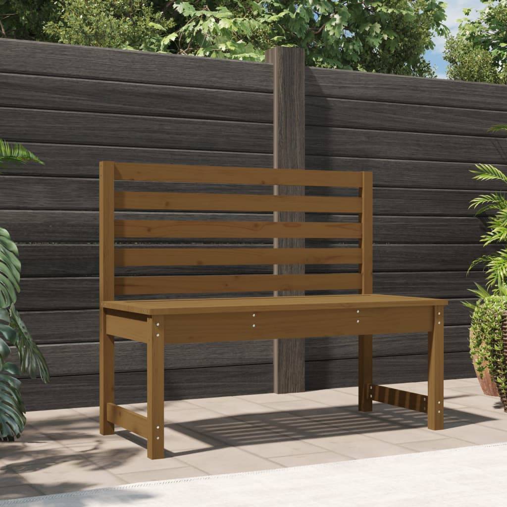 Maison Chic - Banc de jardin - Banc d'extérieur - Banquette marron miel 109 cm bois de pin massif - Image 2