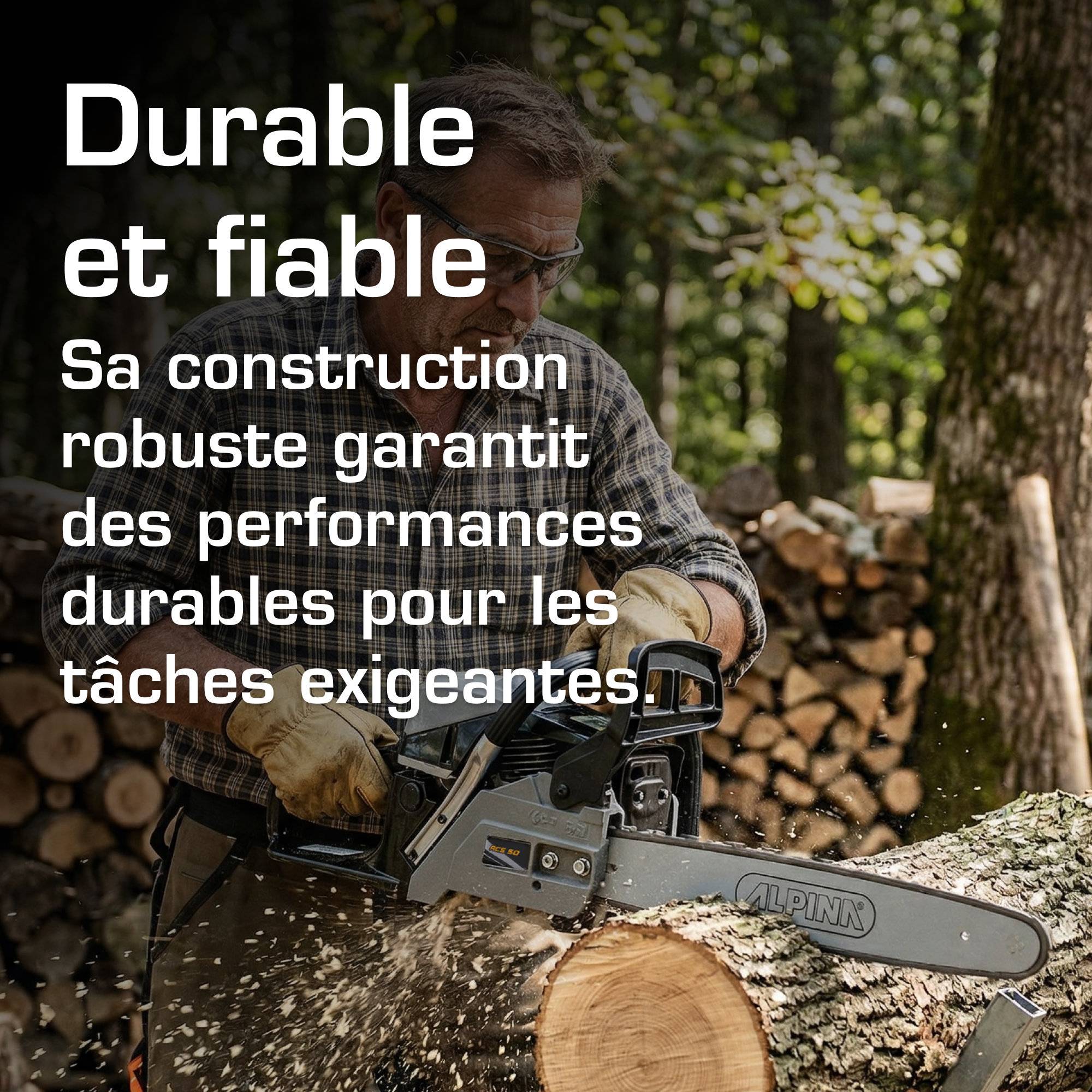 Alpina - Tronçonneuse ACS 50, moteur à essence 49,3cc, guide-chaîne 50cm, pompe à huile automatique, idéale pour professionnels - Alpina - Image 6
