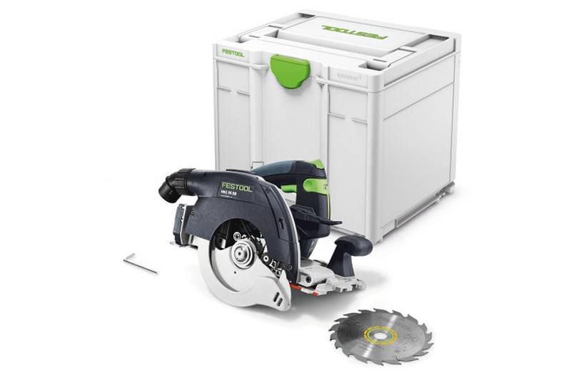 Scie circulaire à capot basculant sans fil HKC 55 EB-Basic-5,0 - FESTOOL - avec 1 batterie 18V 5.0Ah - Systainer - 577034 - Image 1