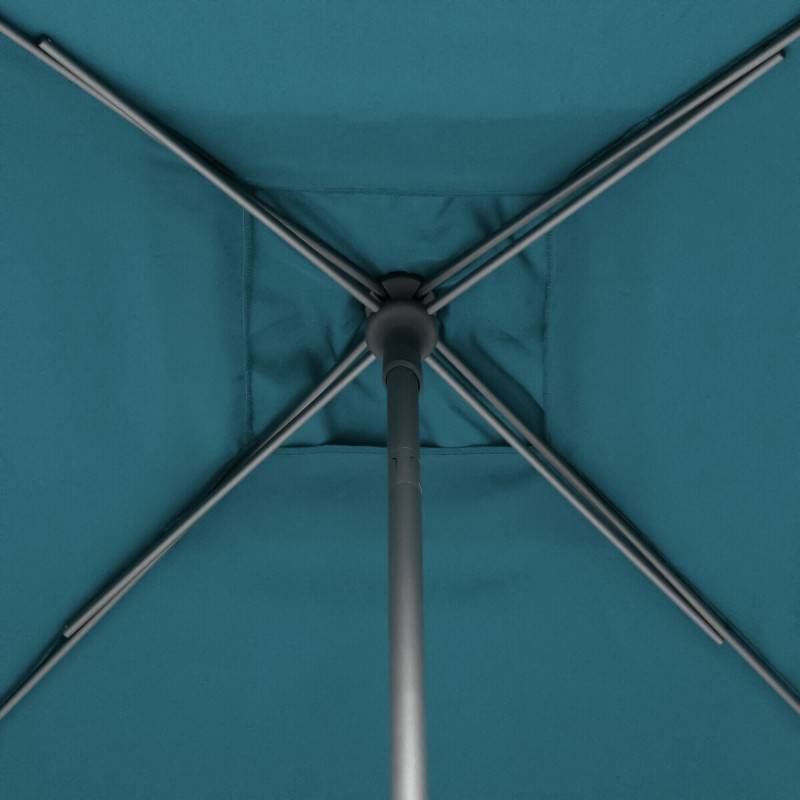 Hesperide - Parasol droit carré "Soya" bleu canard D2,5x2,5m en acier Hespéride - Image 6