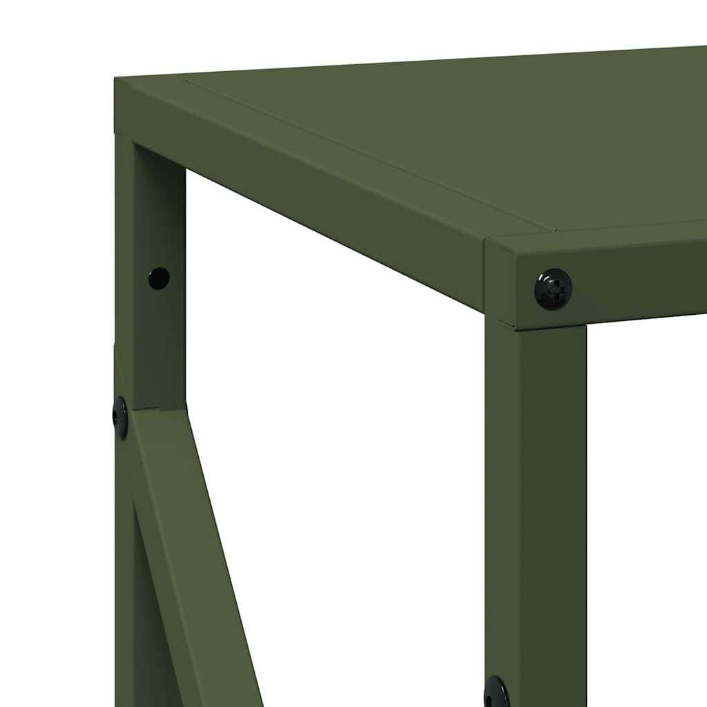 ComfortXL - Range-bûches design en acier pour stockage bois intérieur Vert Olive 100cm – ComfortXL Outdoor Living - Image 8