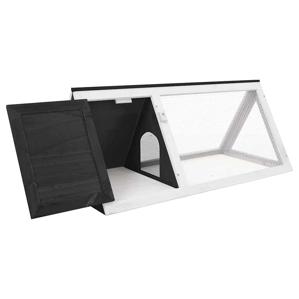 ComfortXL - Petit clapier enclos en bois pour rongeurs et lapins jardin Gris – ComfortXL Outdoor Living - Image 3