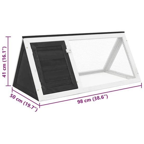 ComfortXL - Petit clapier enclos en bois pour rongeurs et lapins jardin Gris – ComfortXL Outdoor Living - Image 5