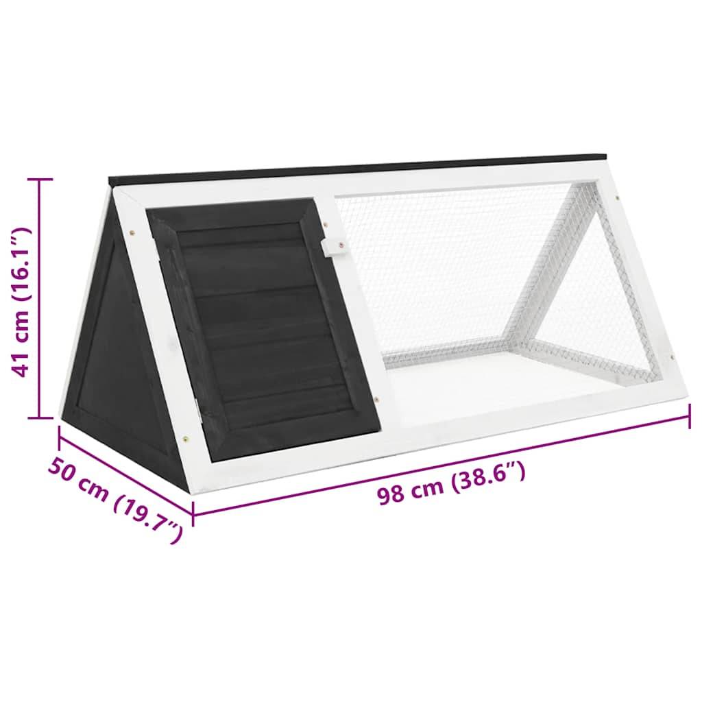 ComfortXL - Petit clapier enclos en bois pour rongeurs et lapins jardin Gris – ComfortXL Outdoor Living - Image 5