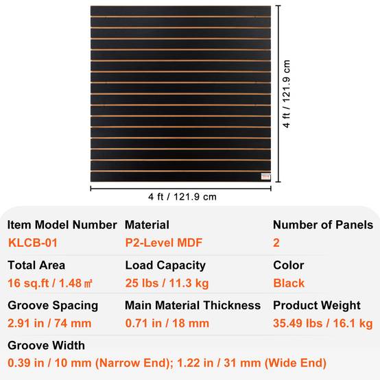 VEVOR Panneau lattes mural garage 121,9x60,96 cm, 2 pièces, portes-outils. - Image 7