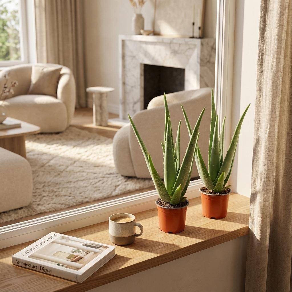 Aloë Vera - Pot de 10cm - Hauteur: 35 - 40cm - 2 plantes - Plantes d'intérieur - Image 2
