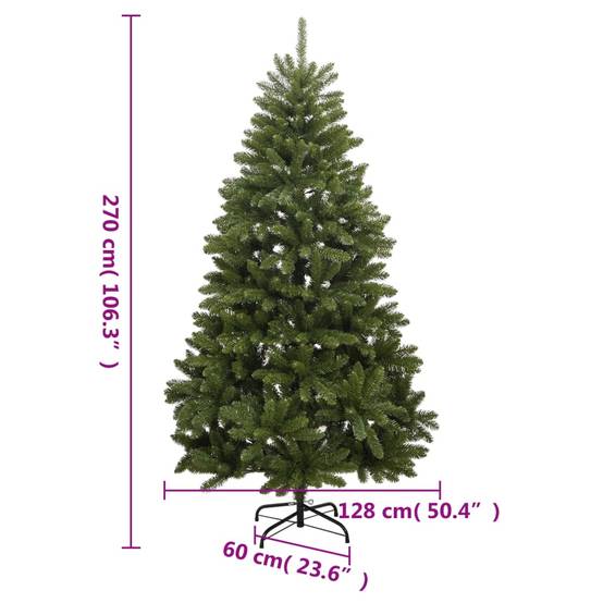Vidaxl - Sapin de Noël artificiel à charnières avec support vert 270 cm vidaXL 357782 - Image 3