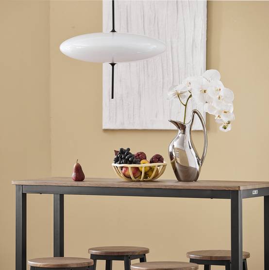 SoBuy Table et 4 Tabourets de Bar Bistrot Haute avec Plateau Mange-Debout pour Cuisine Salon Balcon Modèle OGT22-SCH - Image 6