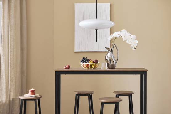 SoBuy Table et 4 Tabourets de Bar Bistrot Haute avec Plateau Mange-Debout pour Cuisine Salon Balcon Modèle OGT22-SCH - Image 5