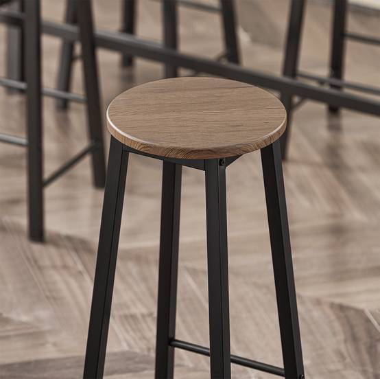 SoBuy Table et 4 Tabourets de Bar Bistrot Haute avec Plateau Mange-Debout pour Cuisine Salon Balcon Modèle OGT22-SCH - Image 8