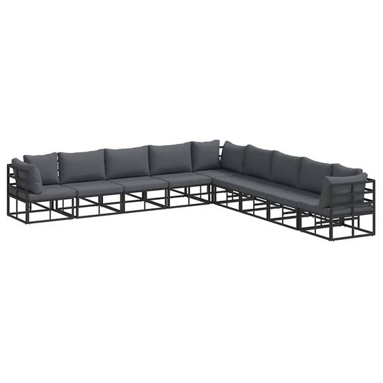 ComfortXL - Salon de Jardin Complet Aluminium Modulable 9 Places avec Table Basse pour Terrasse Noir – ComfortXL Outdoor Living - Image 2