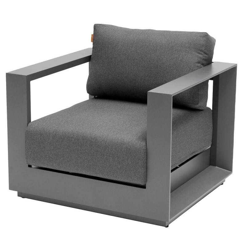 Hesperide - Salon de jardin "Allure" graphite & gris zebrano 5 places en aluminium traité époxy Hespéride - Image 6