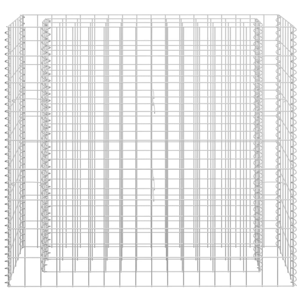 Helloshop26 - Jardinière lit surélevé plantes fleurs jardin à gabion acier galvanisé 90 x 30 x 90 cm - Image 3