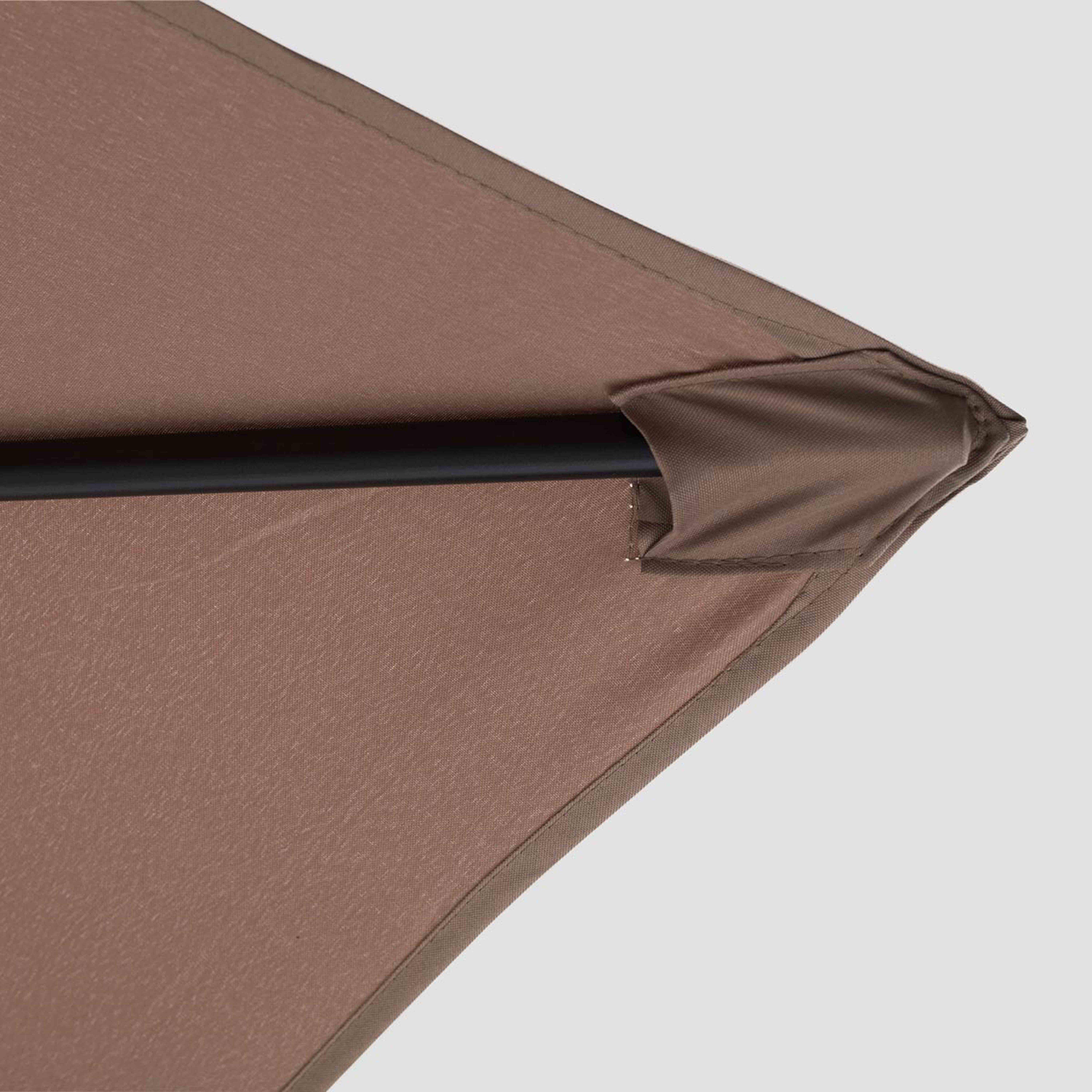Oviala - Parasol déporté 3x3m acier taupe Genova - Oviala - Image 5