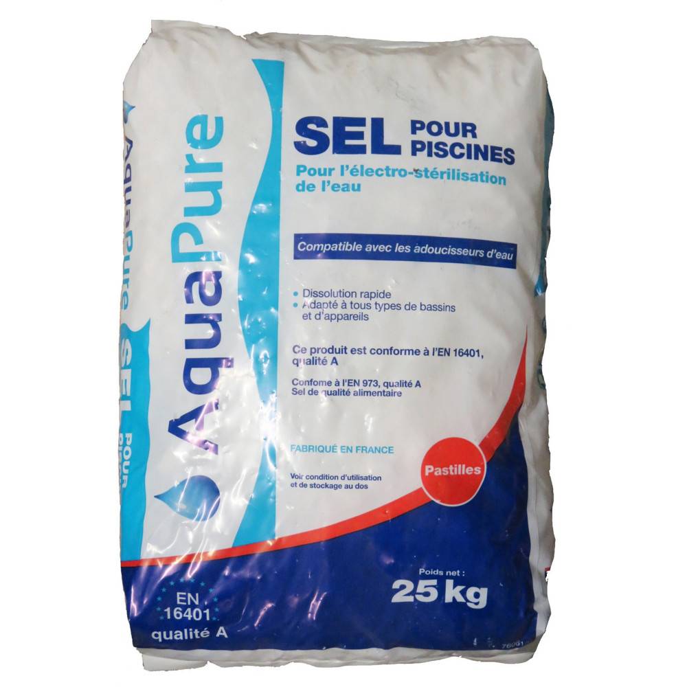 Sel pastilles en sac de 25 kg, sel piscine - Image 1