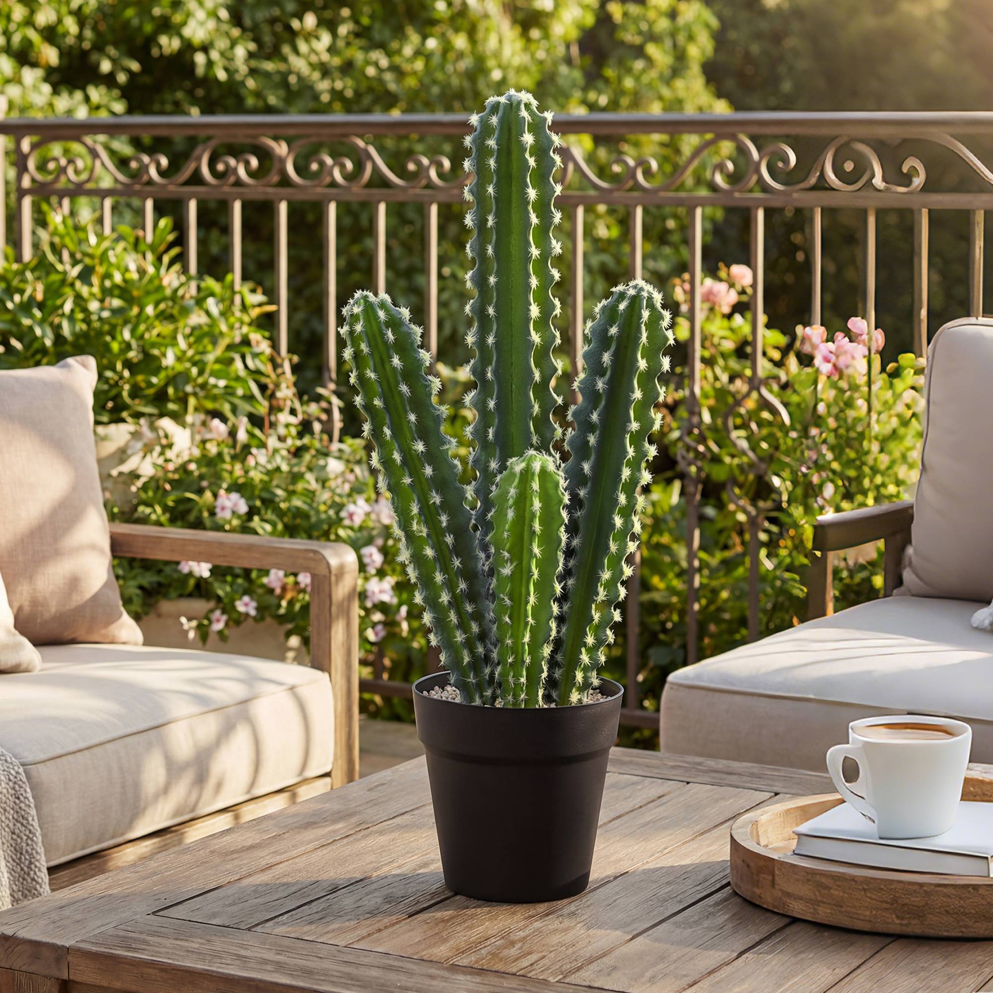 Plante artificielle cactus 53 cm, plantes artificielles en pot, maison, bureau - Image 10