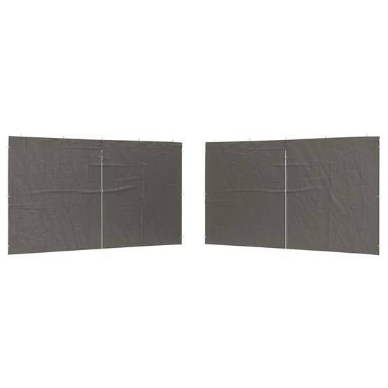 Murs de tente de fête PE et acier anthracite 400 x 195 cm - PANGIVO - Image 2