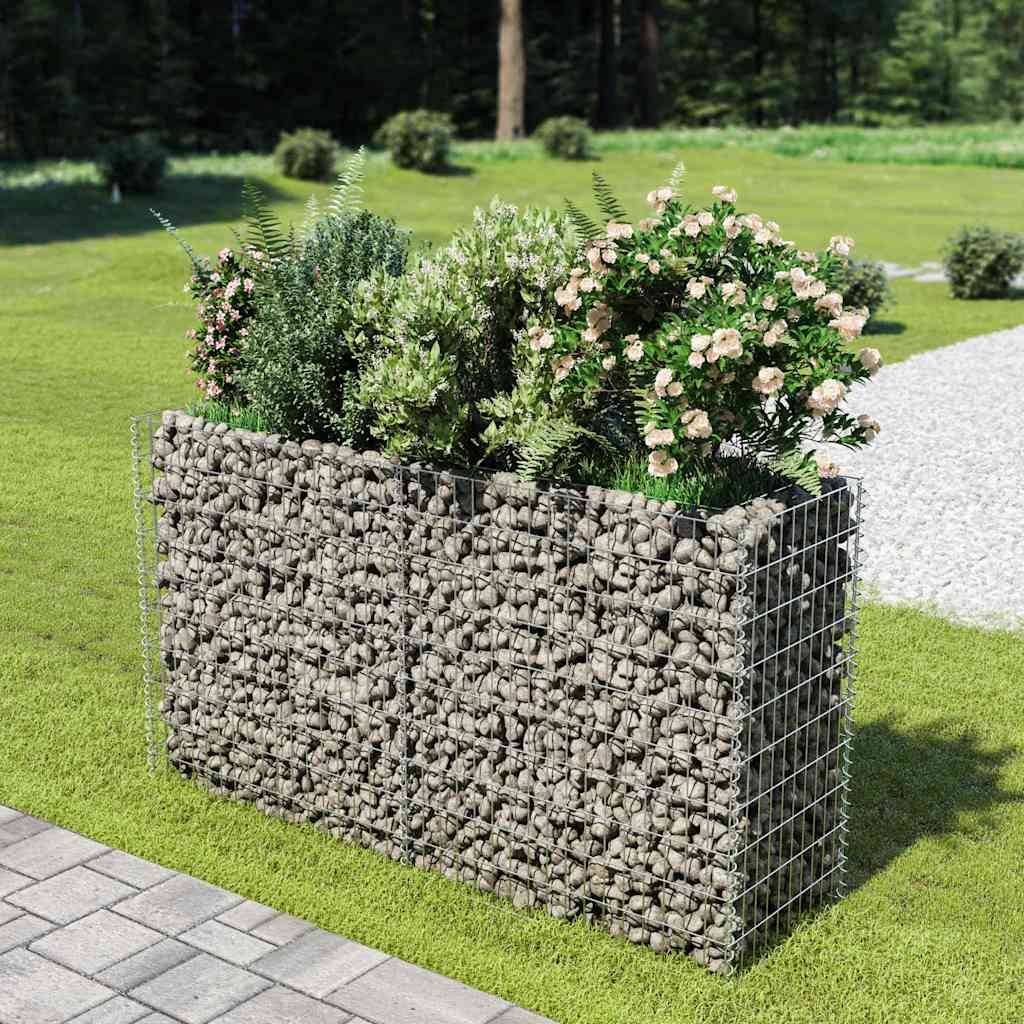 Vidaxl - Lit surélevé à gabion Acier galvanisé 180x50x100 cm vidaXL 143558 - Image 1