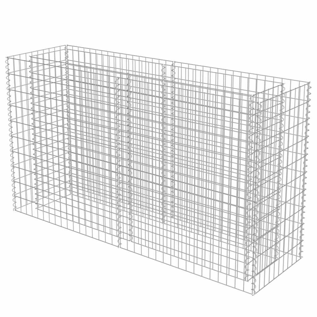 Vidaxl - Lit surélevé à gabion Acier galvanisé 180x50x100 cm vidaXL 143558 - Image 8