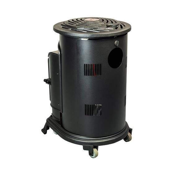 Pack de 2 Poêles à gaz Noir Provence en fonte 3,4KW Effet feu Chauffage d'appoint gaz sur roues - Image 4