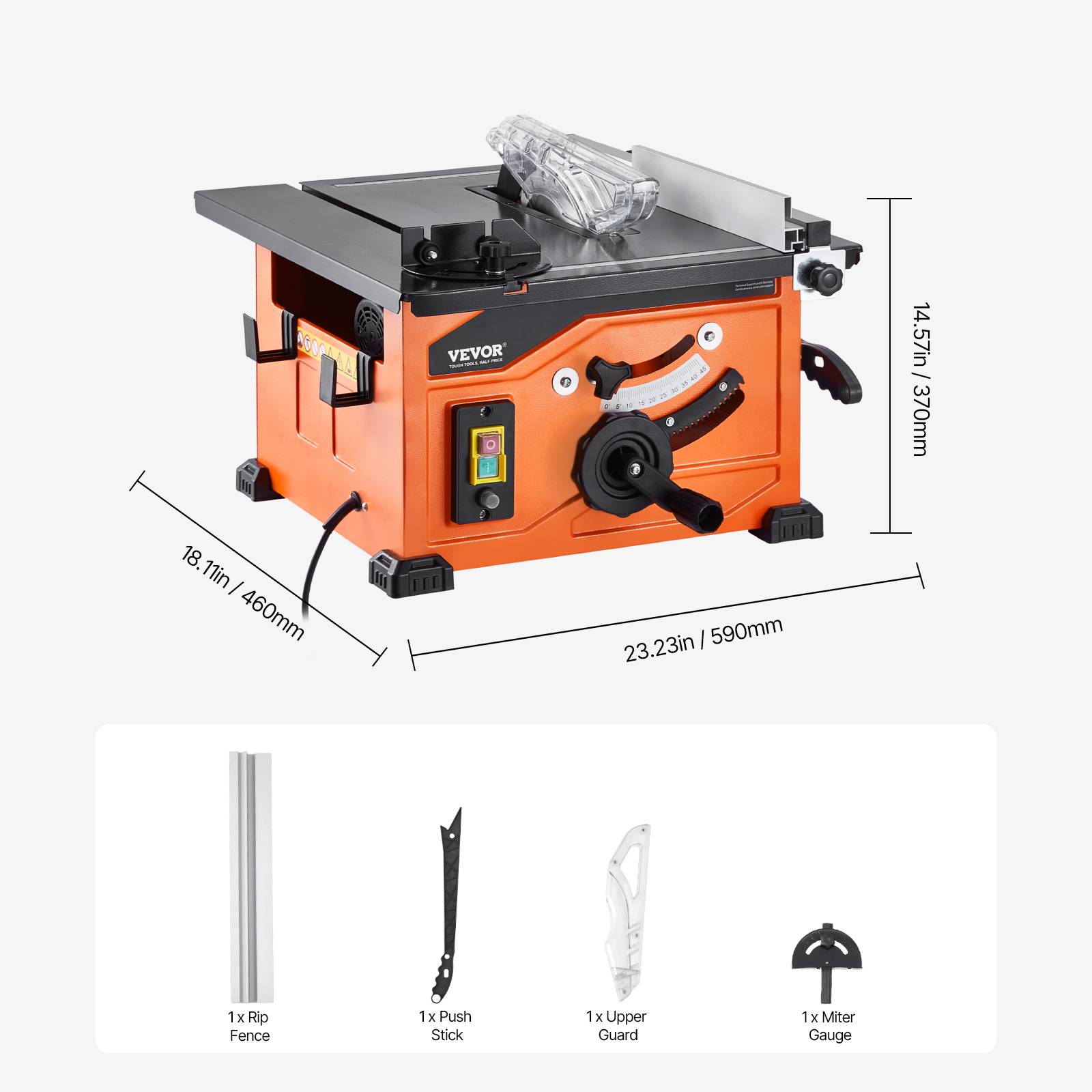 Vevor - VEVOR Scie circulaire sur table 210 mm compacte portable 1200W, capacité coupe max 225 mm. - Image 7