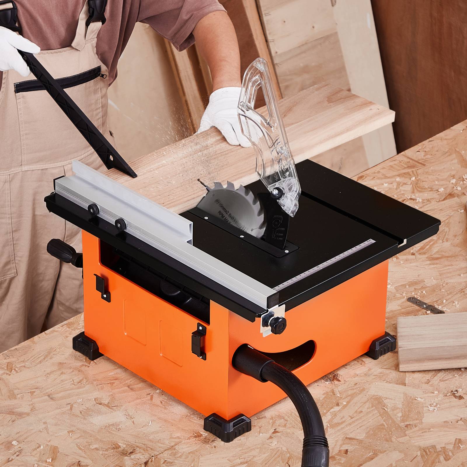 Vevor - VEVOR Scie circulaire sur table 210 mm compacte portable 1200W, capacité coupe max 225 mm. - Image 8