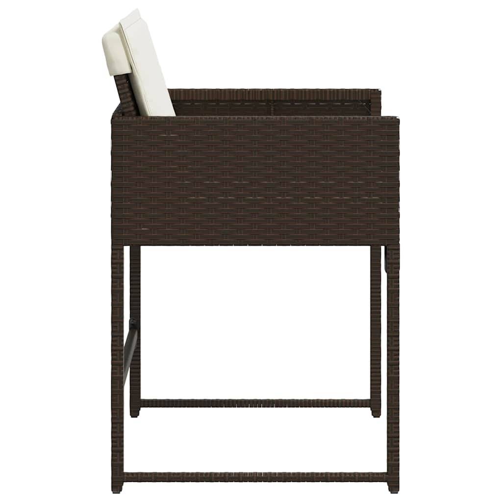 Chaise bois composite 4 places rotin marron  50,5 x 54 x 79 cm  - Prolenta premium  p3101.1 - Image 6