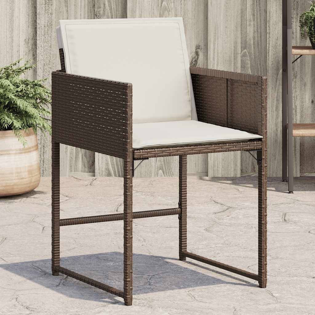 Chaise bois composite 4 places rotin marron 50,5 x 54 x 79 cm - Prolenta premium p3101.1 - Image 2