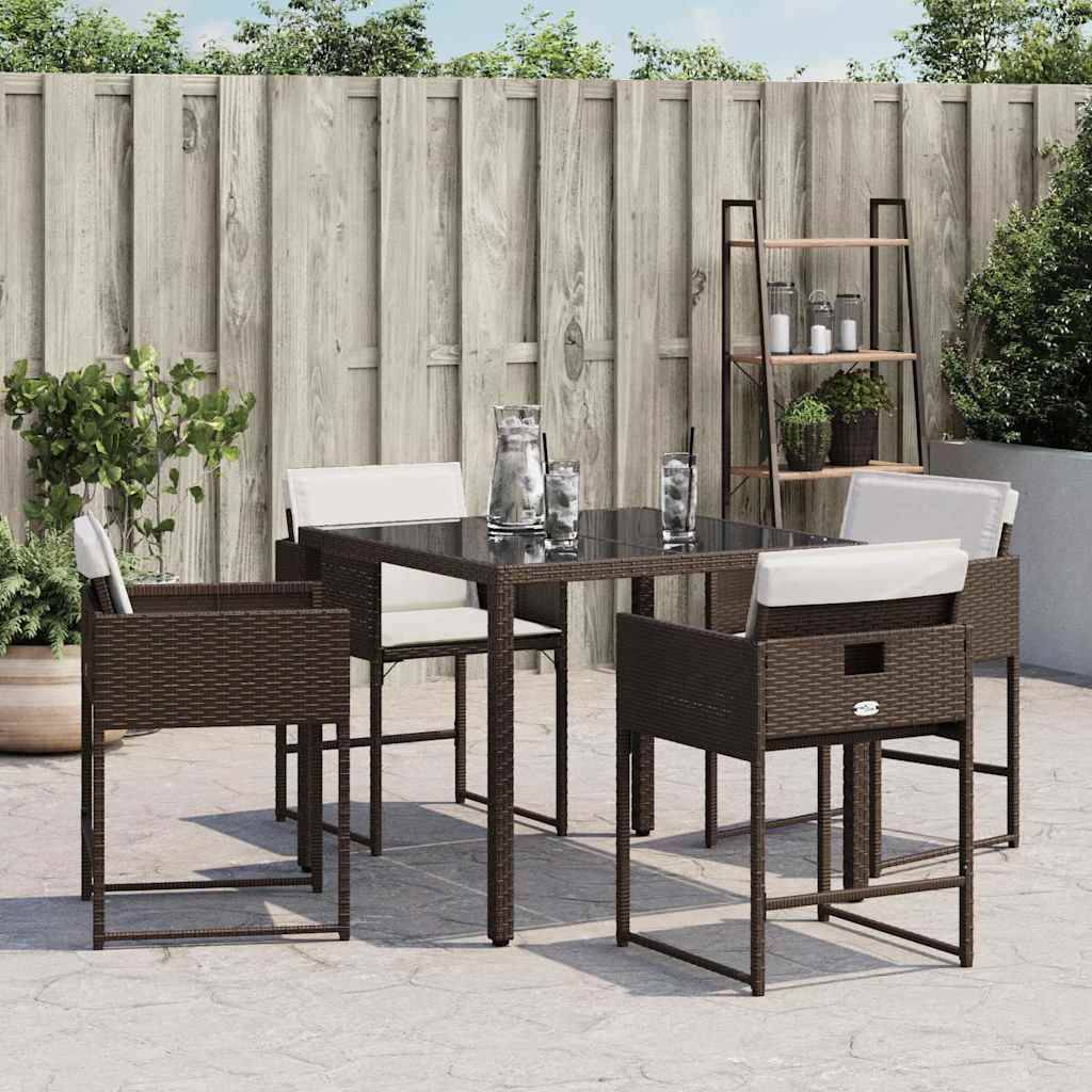 Chaise bois composite 4 places rotin marron 50,5 x 54 x 79 cm - Prolenta premium p3101.1 - Image 3