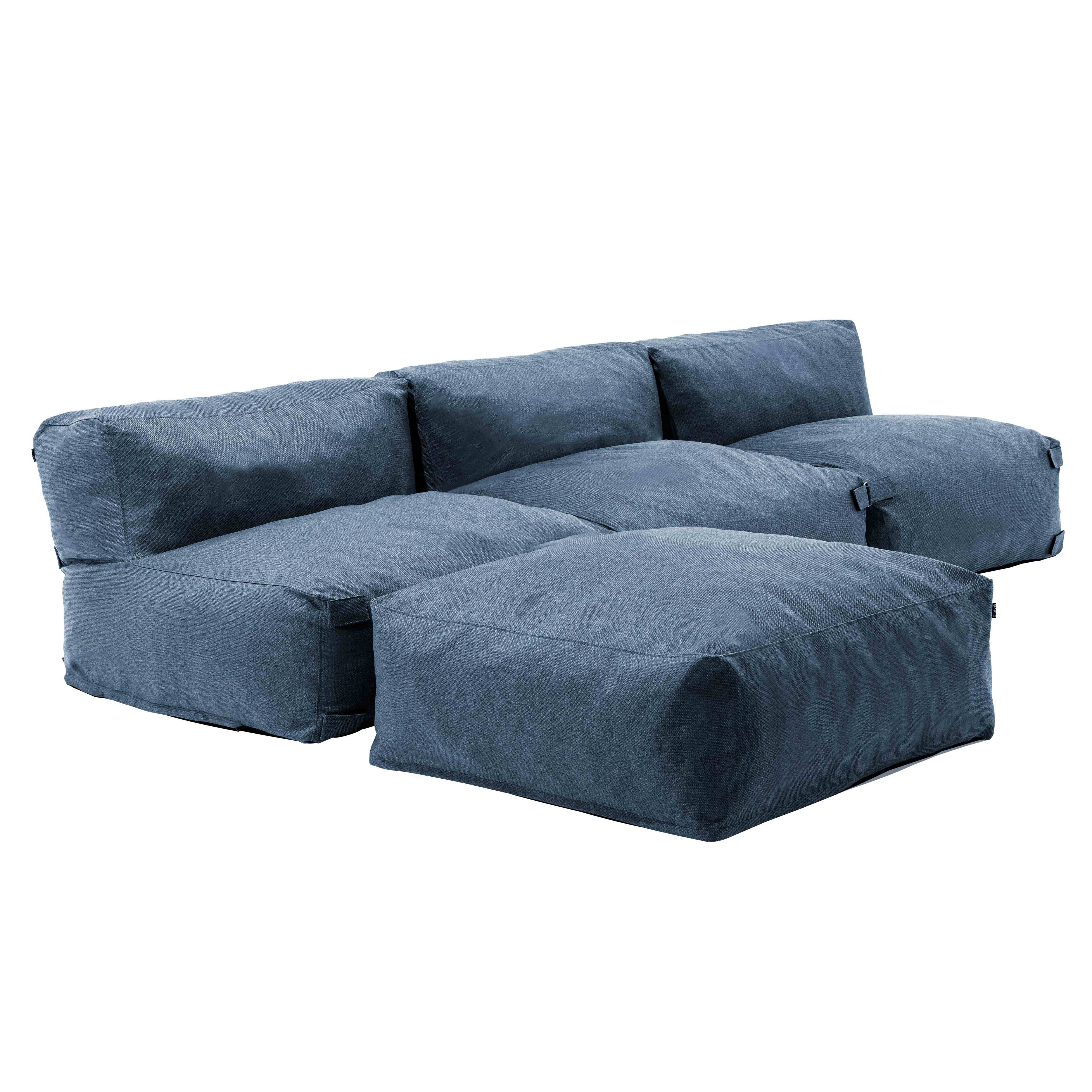 Oviala - Canapé de jardin modulable 4 places bleu pacific Mixi - Oviala - Image 2