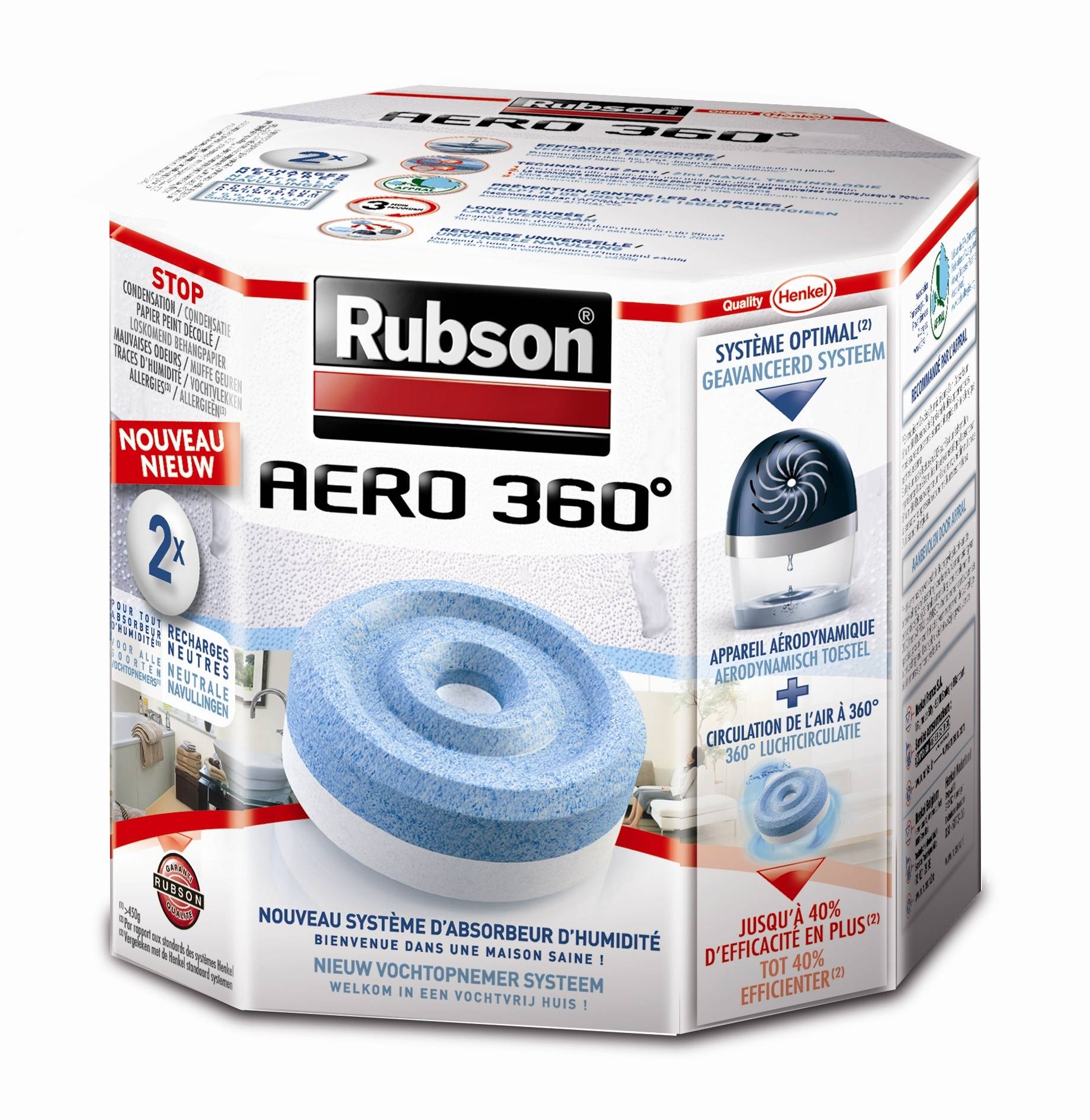 Rubson - 2 x recharges pour absorbeur d'humidité 1619478 Rubson - Image 2