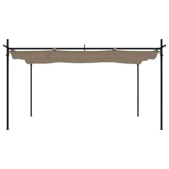 Pergola aluminium et acier taupe 395 x 292 x 230 cm - PANGIVO - Image 3
